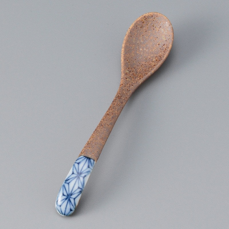 金正陶器 信楽釉スプーン(麻の葉) 1個(ご注文単位1個)【直送品】