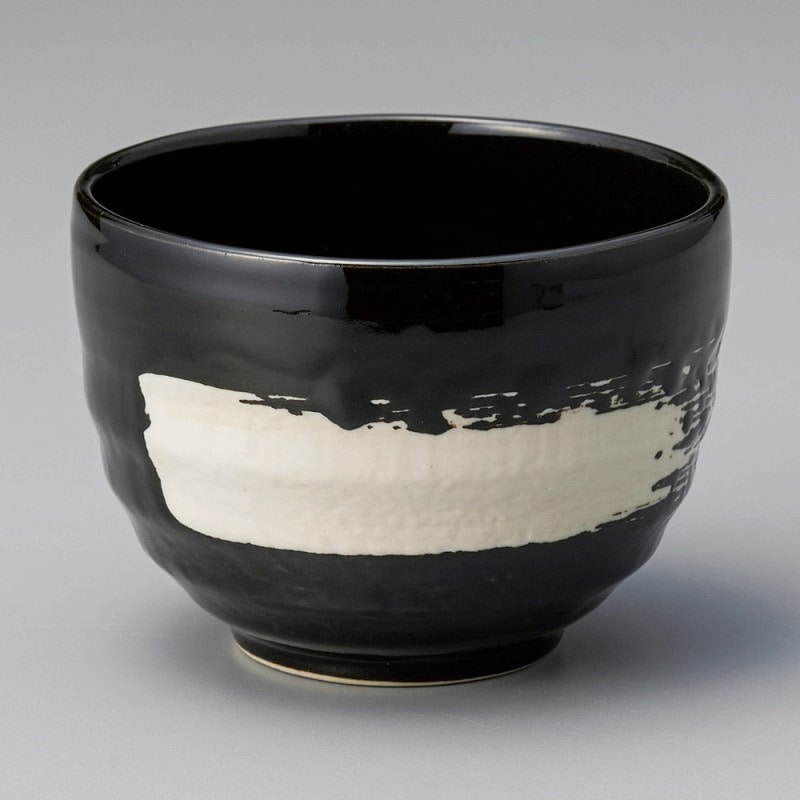 金正陶器 刷毛目(黒)一服碗 1個(ご注文単位1個)【直送品】