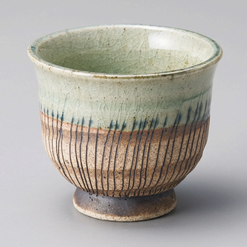 金正陶器 灰釉十草煎茶 1個(ご注文単位1個)【直送品】