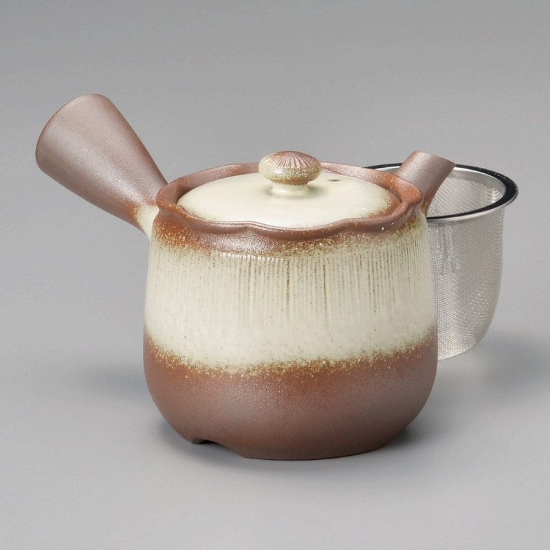 金正陶器 2.0花花白万古急須(ｶｺﾞｱﾐ) 1個（ご注文単位1個）【直送品】