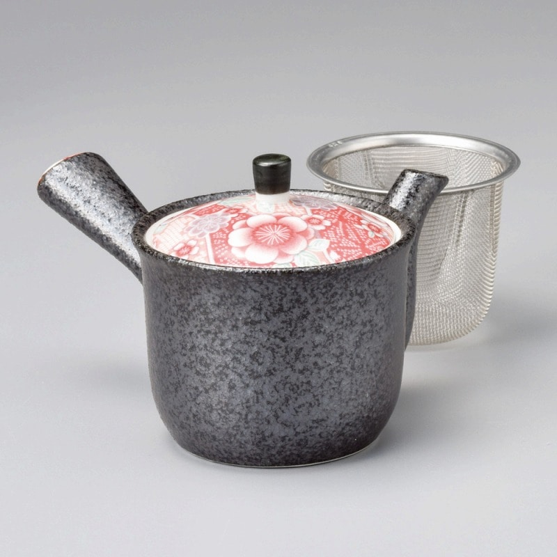 金正陶器 華友禅黒反急須(Uアミ付) 1個(ご注文単位1個)【直送品】