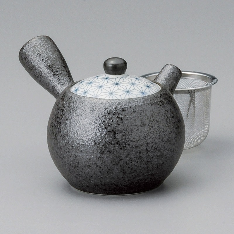 金正陶器 麻の葉ミニ急須(カゴアミ付) 1個(ご注文単位1個)【直送品】