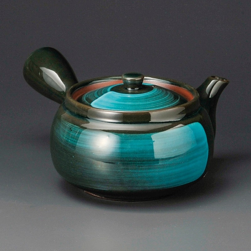 金正陶器 新青釉急須(オビアミ付) 1個(ご注文単位1個)【直送品】