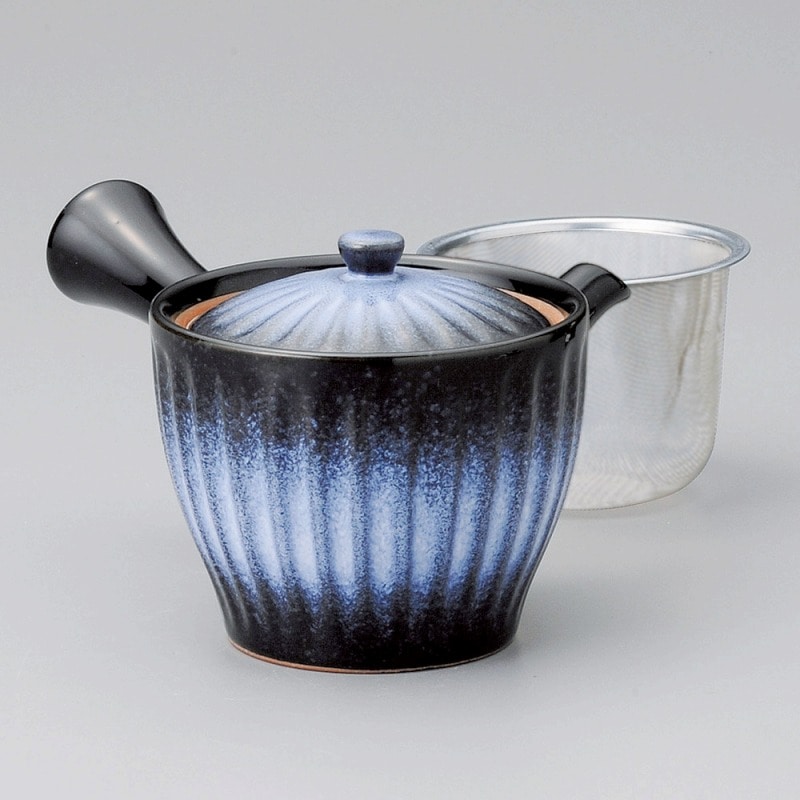 金正陶器 オーロラ菊型急須(カゴアミ付) 1個(ご注文単位1個)【直送品】