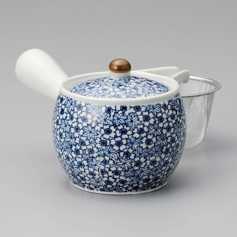 金正陶器 桜もみじ丸型中急須(アミ付) 1個(ご注文単位1個)【直送品】