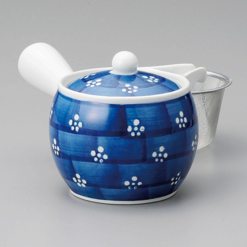 金正陶器 梅小紋丸型中急須(アミ付) 1個(ご注文単位1個)【直送品】