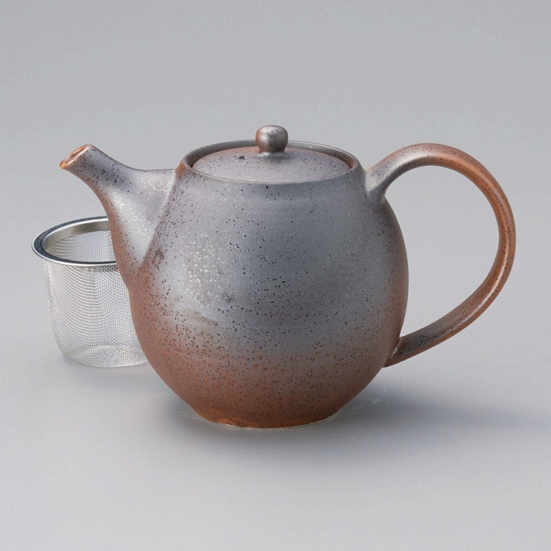 金正陶器 黒信楽ポットアミ付 1個(ご注文単位1個)【直送品】