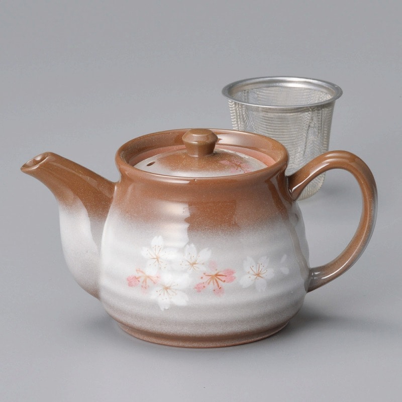 金正陶器 平安桜ポット(アミ付) 1個(ご注文単位1個)【直送品】