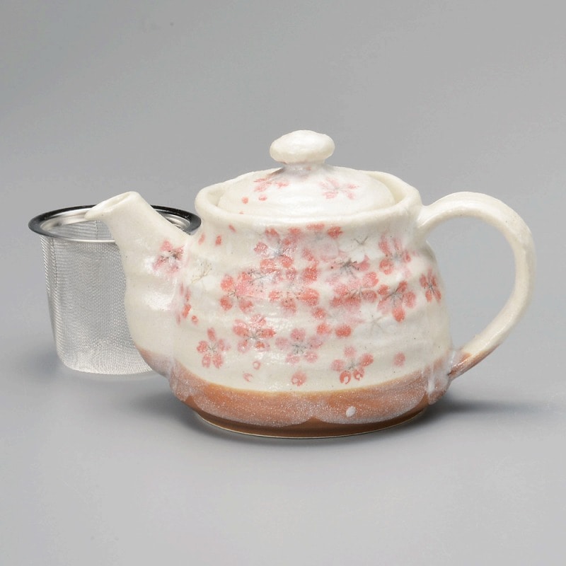 金正陶器 平安桜ポット(アミ付) 1個(ご注文単位1個)【直送品】