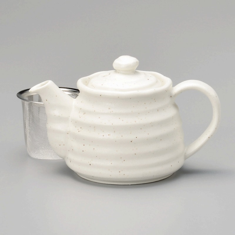 金正陶器 白釉ポット(アミ付) 1個(ご注文単位1個)【直送品】