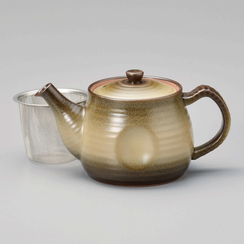 金正陶器 いぶし金彩ポット(カゴアミ付) 1個(ご注文単位1個)【直送品】