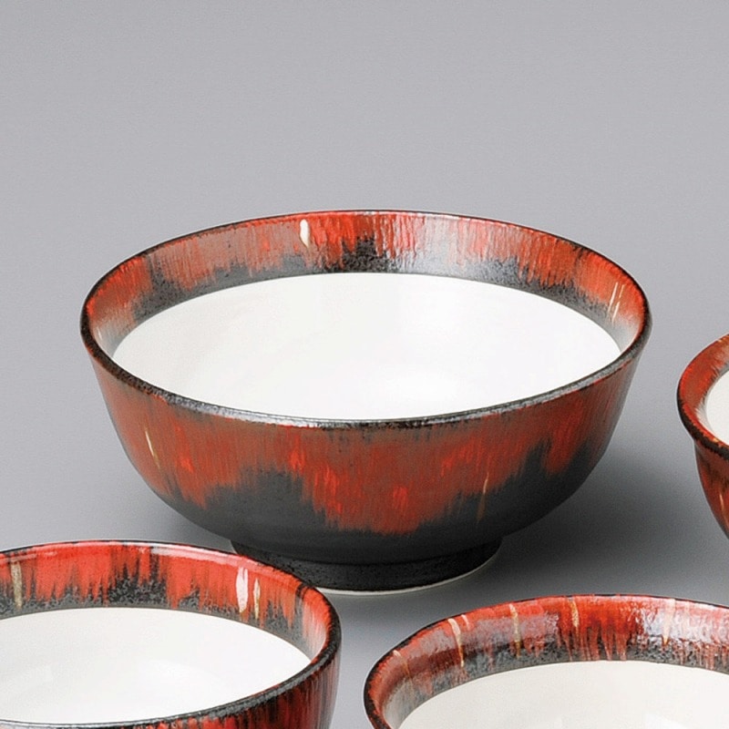 金正陶器 掻落赤柚子7.5大鉢 1個(ご注文単位1個)【直送品】