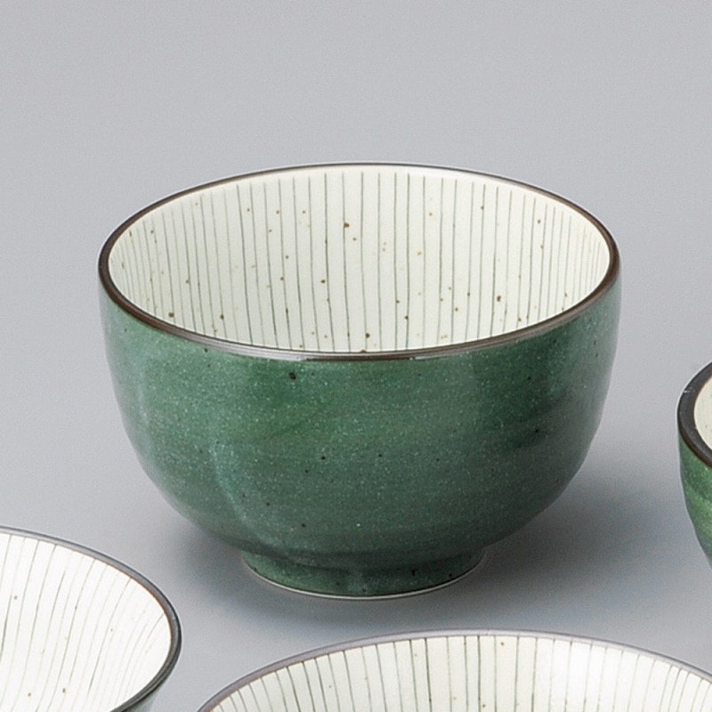 金正陶器 ｸﾞﾘｰﾝ十草5.0夏目丼 1個（ご注文単位1個）【直送品】