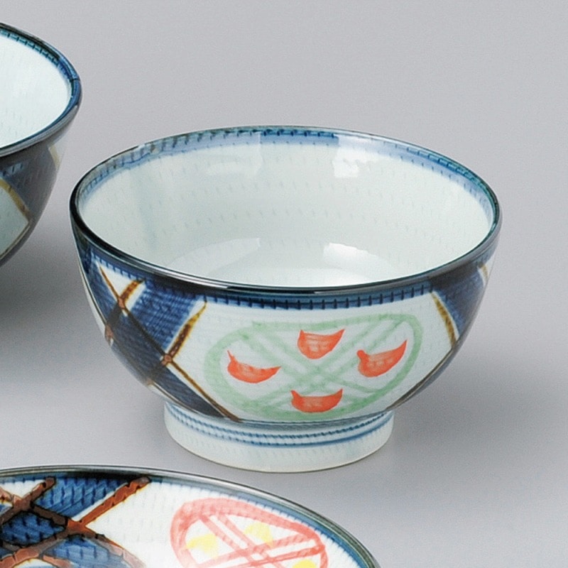 金正陶器 三彩丸紋5.5高浜多用丼 1個（ご注文単位1個）【直送品】