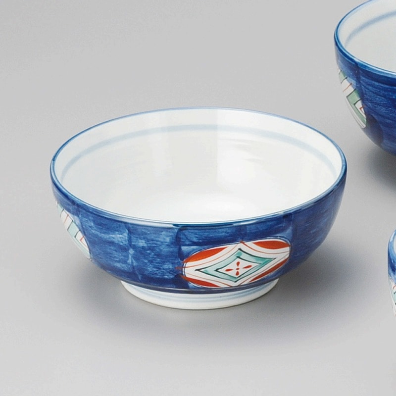 金正陶器 染錦菱紋6.0平多用丼 1個（ご注文単位1個）【直送品】