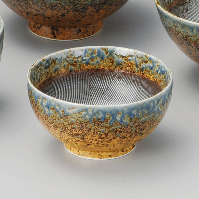 金正陶器 民芸藍流しお好み丼 1個（ご注文単位1個）【直送品】