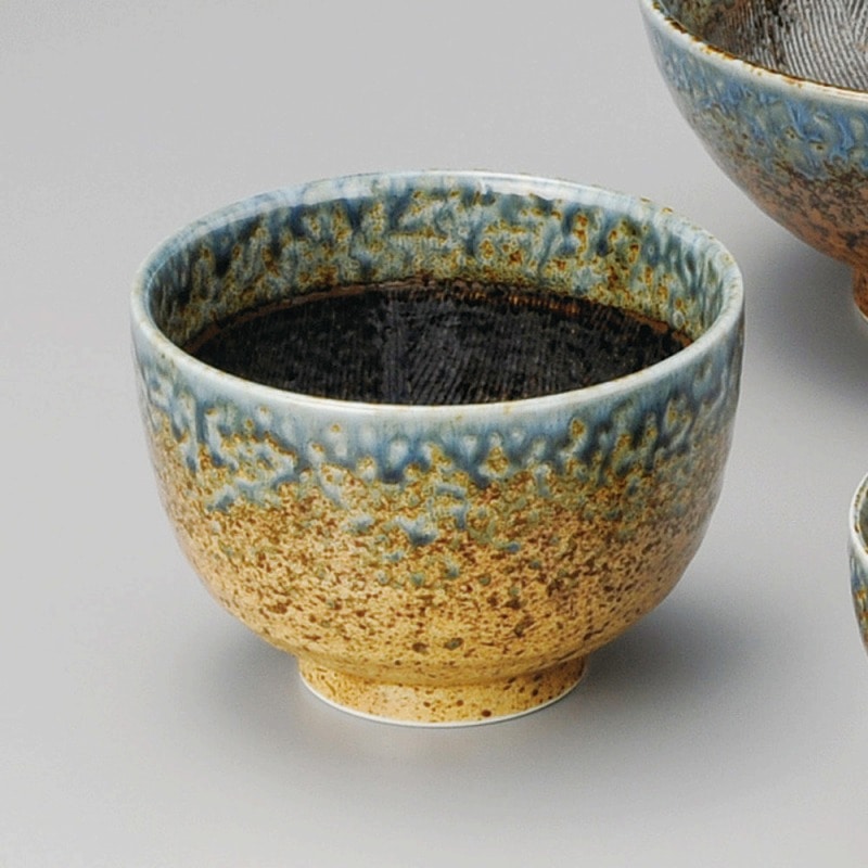 金正陶器 民芸藍流し4.8夏目丼 1個（ご注文単位1個）【直送品】