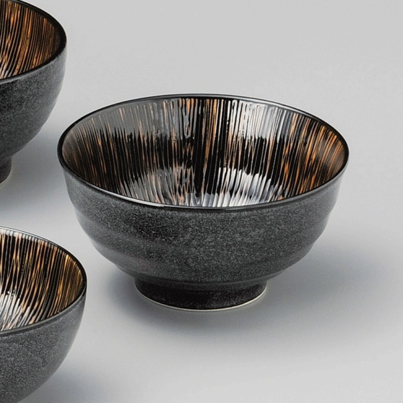 金正陶器 漆黒乱十草5.5多用丼 1個（ご注文単位1個）【直送品】