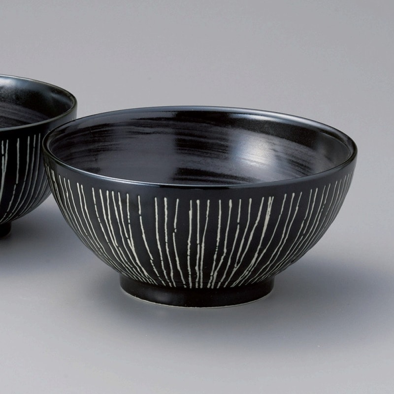 金正陶器 彫十草黒さぬき丼 1個(ご注文単位1個)【直送品】