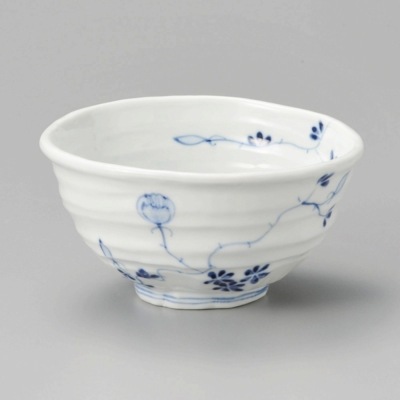金正陶器 染付花絵変形4.3小丼 1個（ご注文単位1個）【直送品】