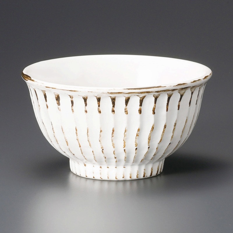 金正陶器 錆粉引しのぎ5.0丼 1個(ご注文単位1個)【直送品】