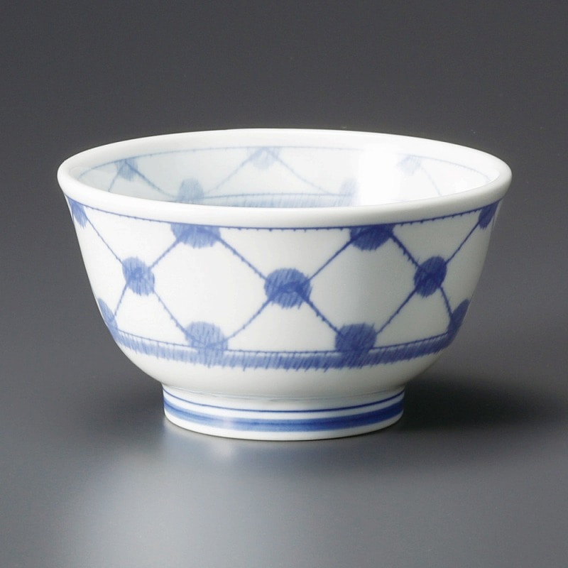 金正陶器 水玉格子かきこみ並丼 1個（ご注文単位1個）【直送品】