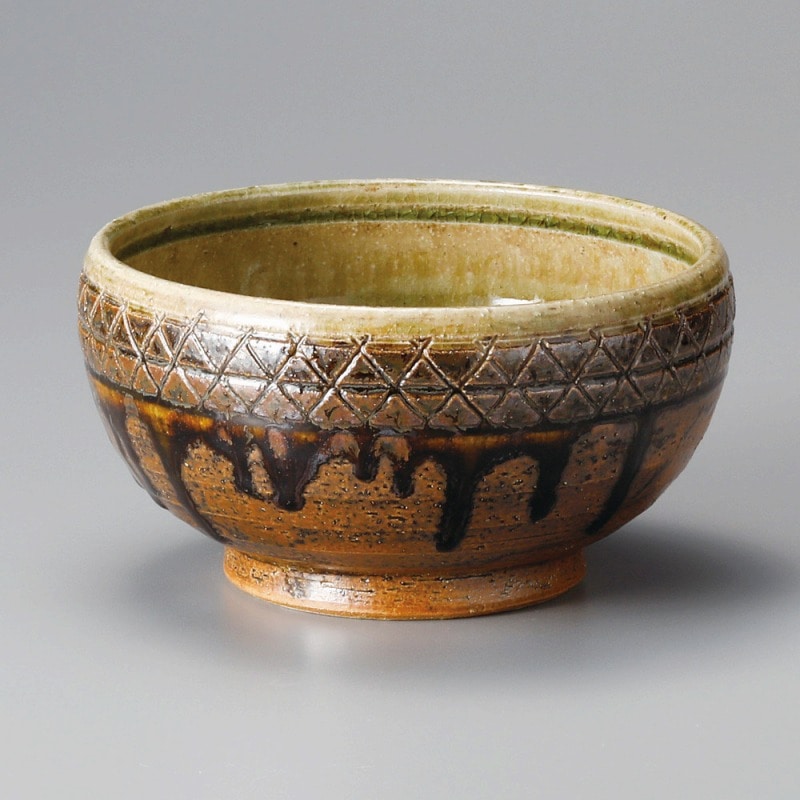 金正陶器 美濃伊賀カゴメ彫5.5釜上丼 1個(ご注文単位1個)【直送品】