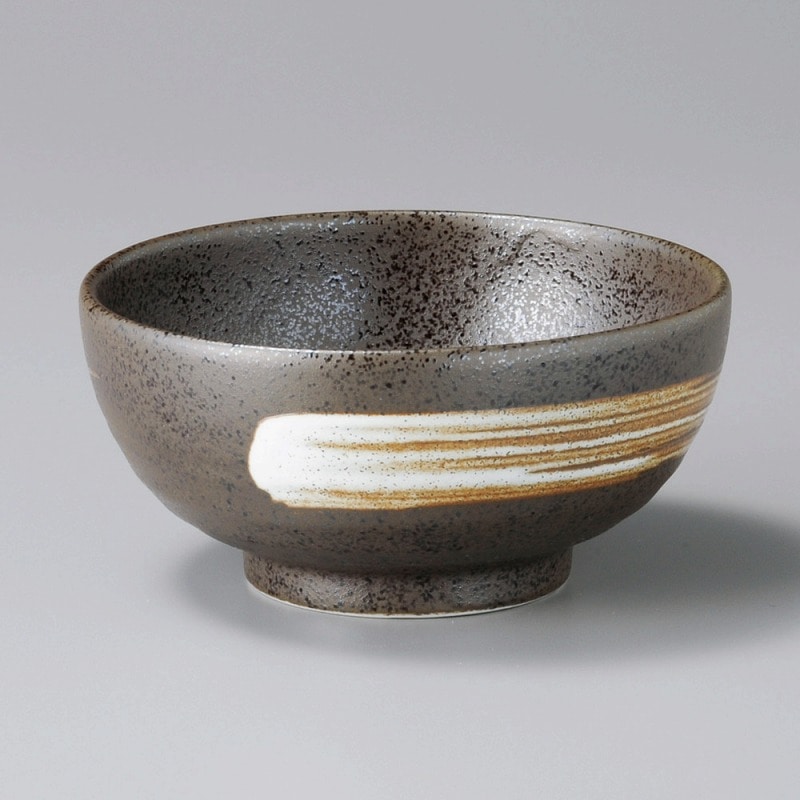 金正陶器 白刷毛天目4.5丼 1個(ご注文単位1個)【直送品】