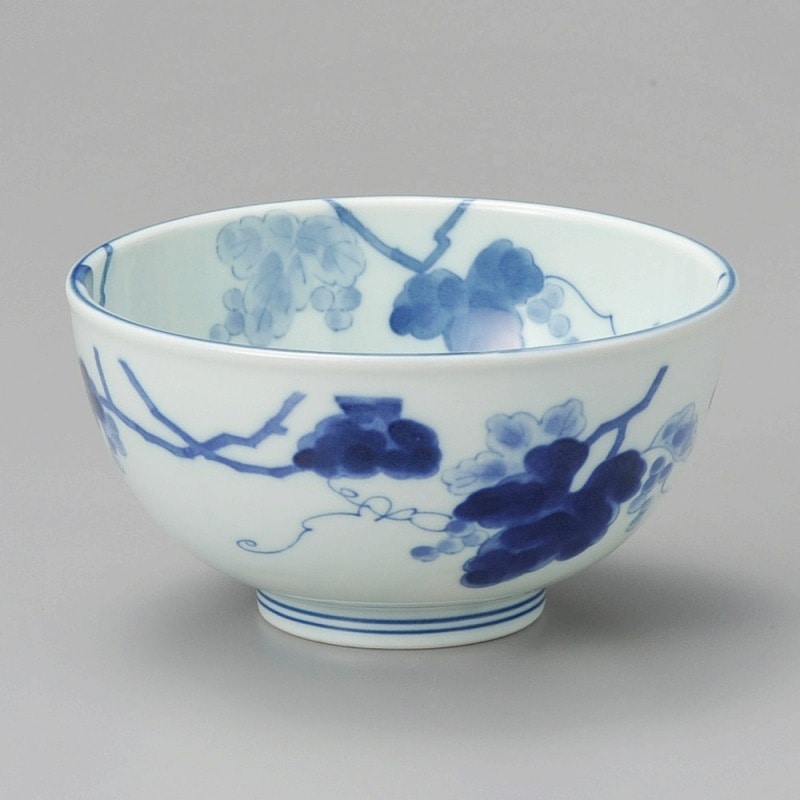 金正陶器 藍染ぶどう5.0軽量丼 1個(ご注文単位1個)【直送品】