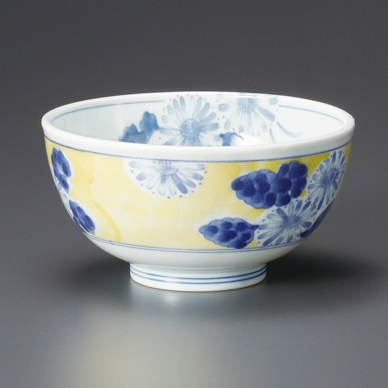 金正陶器 黄地草花軽量丼 大 1個(ご注文単位1個)【直送品】