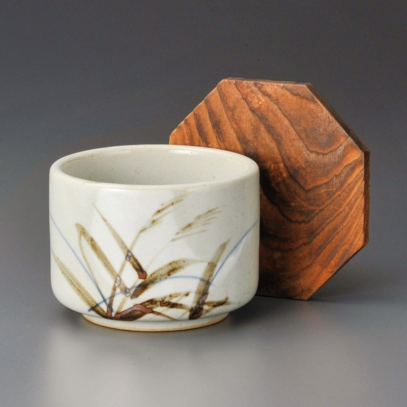 金正陶器 益子ｽｽｷ蓋付飯器 1個（ご注文単位1個）【直送品】