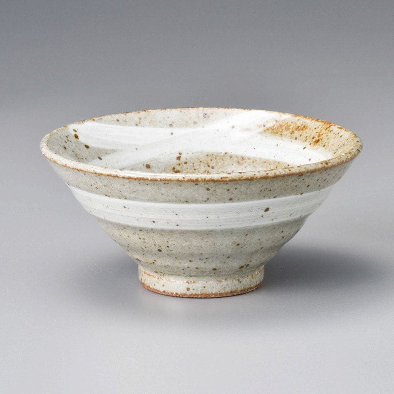 金正陶器 荒土粉引刷毛目のり茶 1個(ご注文単位1個)【直送品】