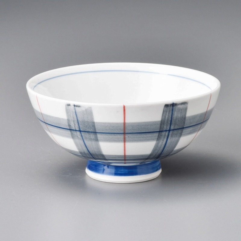 金正陶器 ﾁｪｯｸ飯碗 1個（ご注文単位1個）【直送品】