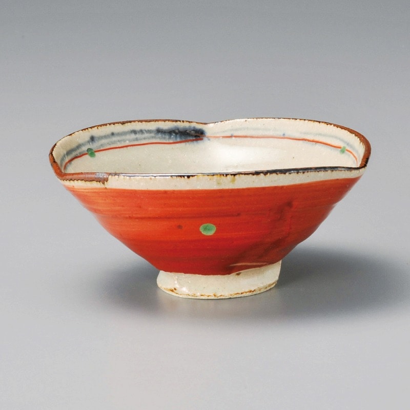 金正陶器 赤絵三角飯碗(小) 1個(ご注文単位1個)【直送品】