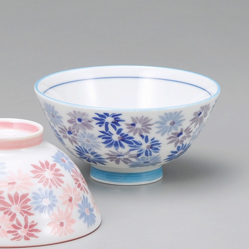 金正陶器 花遊び青茶碗 1個(ご注文単位1個)【直送品】