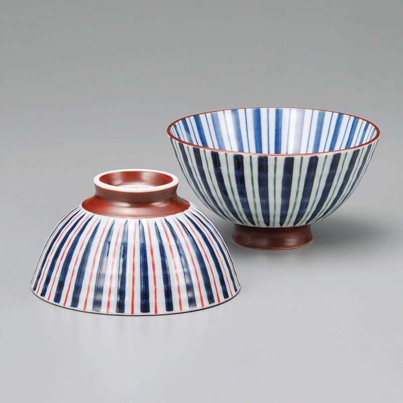 金正陶器 二色トクサ深口 大平茶碗 1個(ご注文単位1個)【直送品】