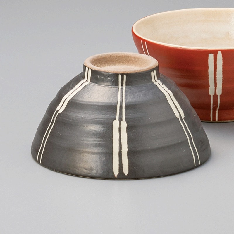 金正陶器 彫詩羽(黒)茶碗 1個(ご注文単位1個)【直送品】