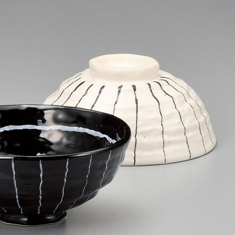 金正陶器 白黒十草茶碗(白) 1個（ご注文単位1個）【直送品】