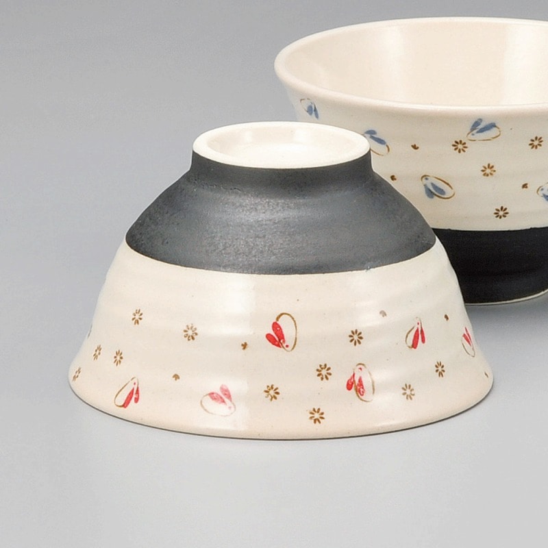 金正陶器 いぶしウサギ赤軽量茶碗 1個(ご注文単位1個)【直送品】