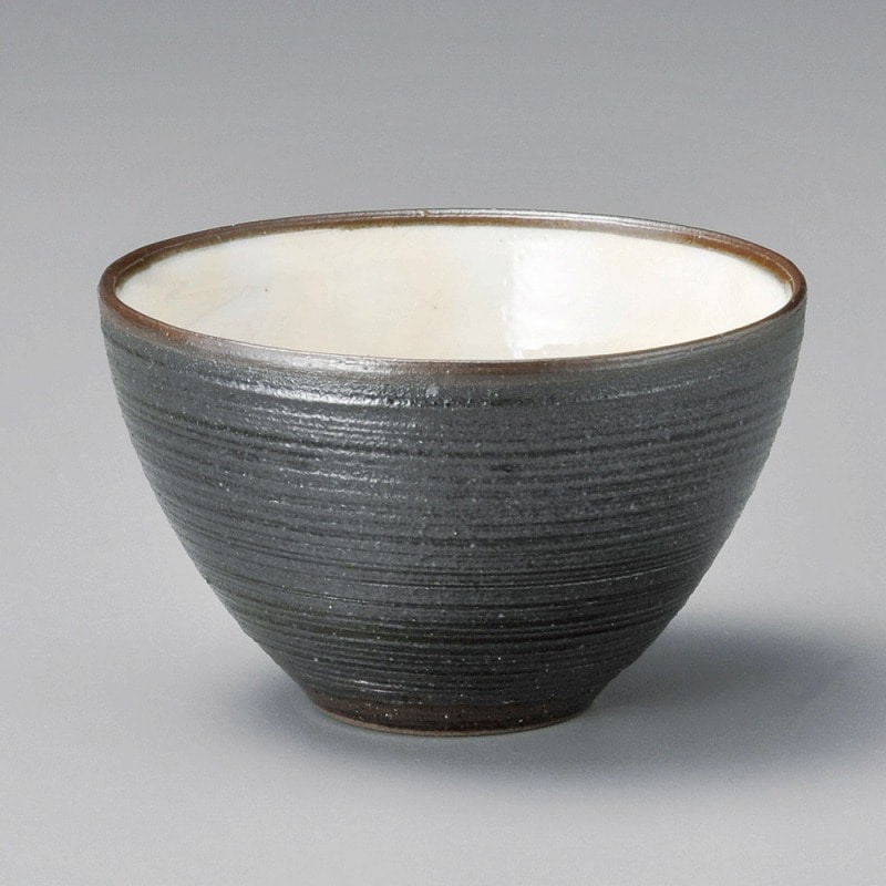 金正陶器 うるし黒ボール型飯碗 1個(ご注文単位1個)【直送品】