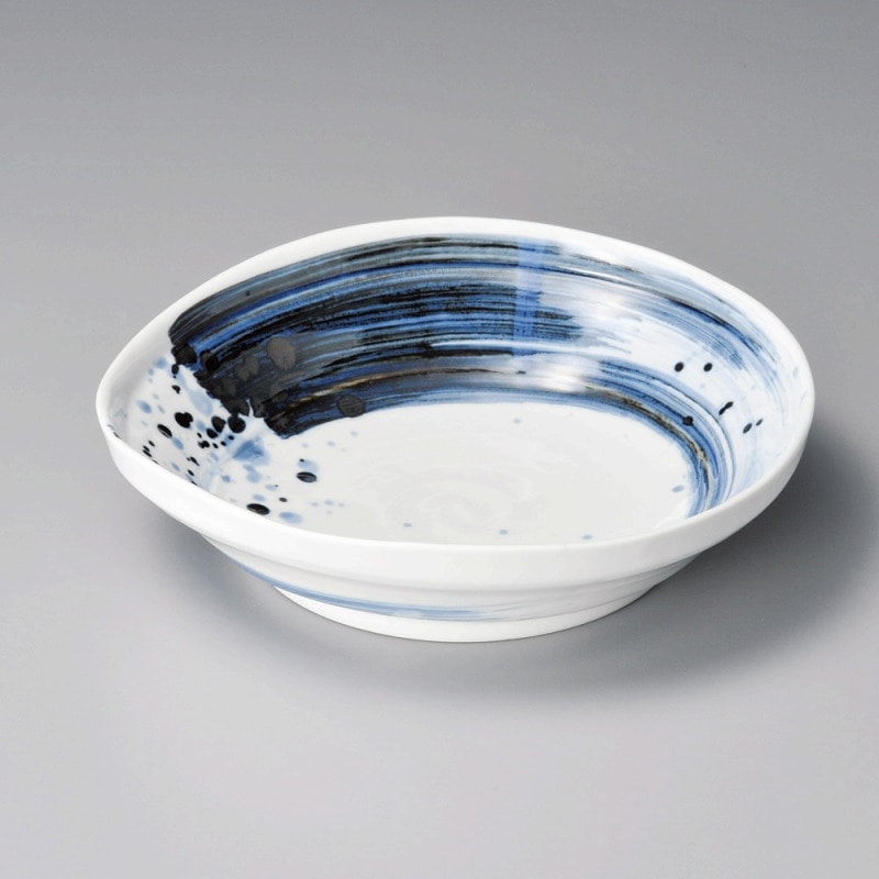 金正陶器 呉須刷毛目たわみ7.0麺鉢 1個（ご注文単位1個）【直送品】