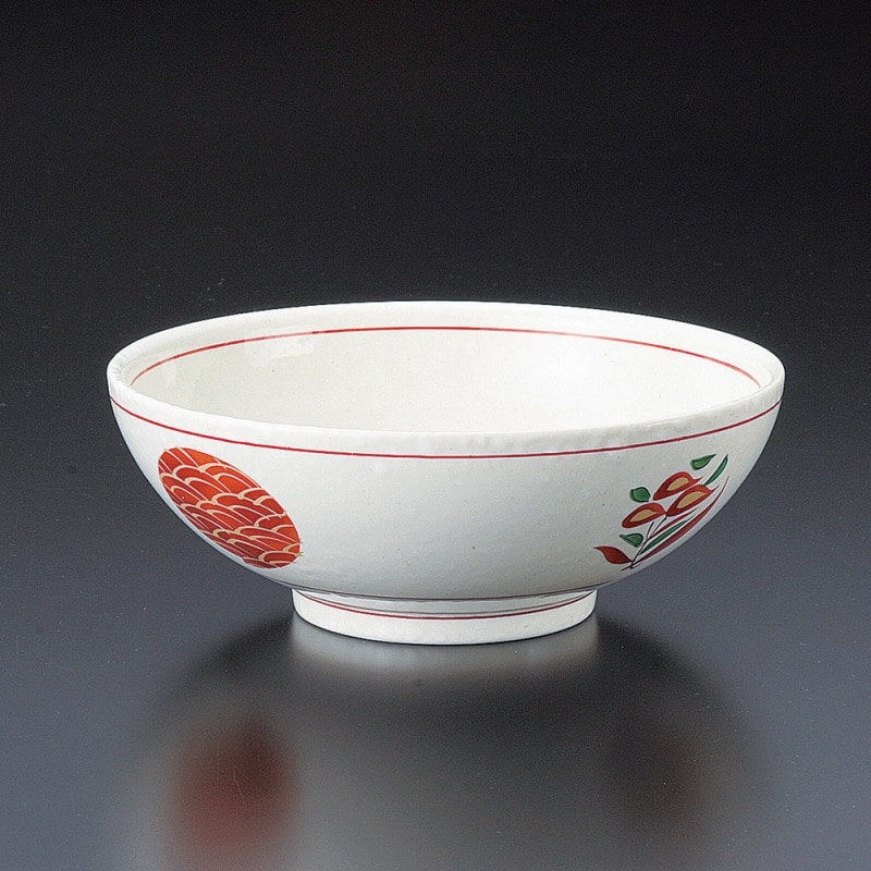 金正陶器 粉引釉丸紋7.0麺鉢 1個（ご注文単位1個）【直送品】