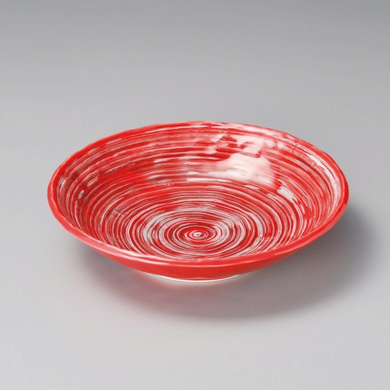 金正陶器 赤華手びねり8.0盛鉢 1個(ご注文単位1個)【直送品】