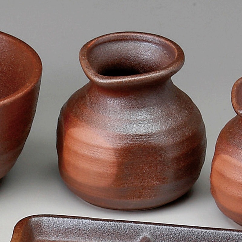 金正陶器 備前風2人用そば徳利 1個（ご注文単位1個）【直送品】