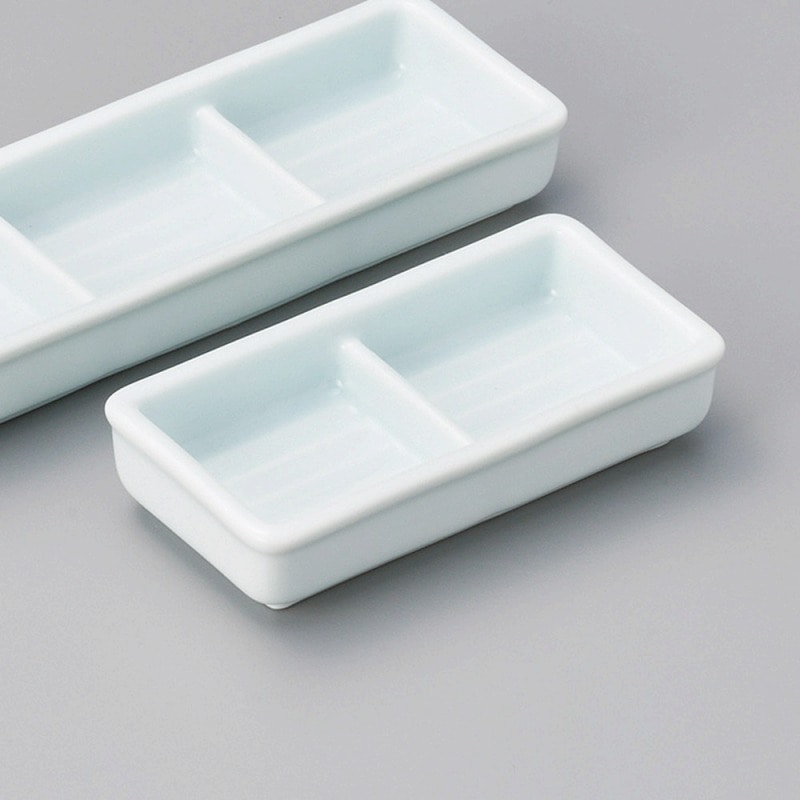 金正陶器 ﾗｲﾄﾌﾞﾙｰ二品皿 1個（ご注文単位1個）【直送品】