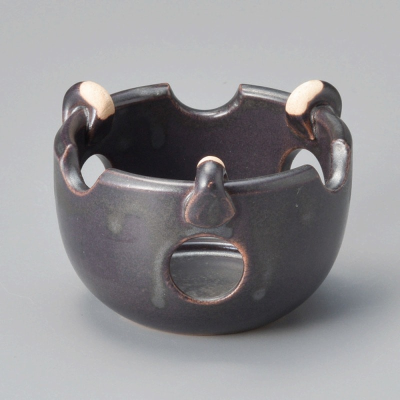 金正陶器 黒釉耐熱ﾐﾆｺﾝﾛ 1個（ご注文単位1個）【直送品】