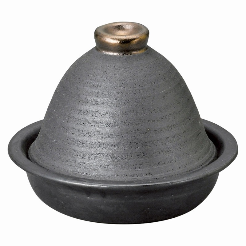 金正陶器 黒金彩タジン鍋(小) 1個(ご注文単位1個)【直送品】