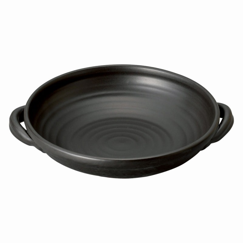 金正陶器 パエリアパン黒手付10号 1個(ご注文単位1個)【直送品】