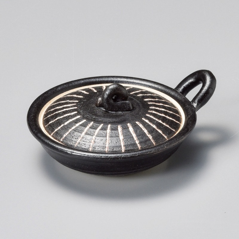 金正陶器 黒彫十草目玉焼き器 1個(ご注文単位1個)【直送品】