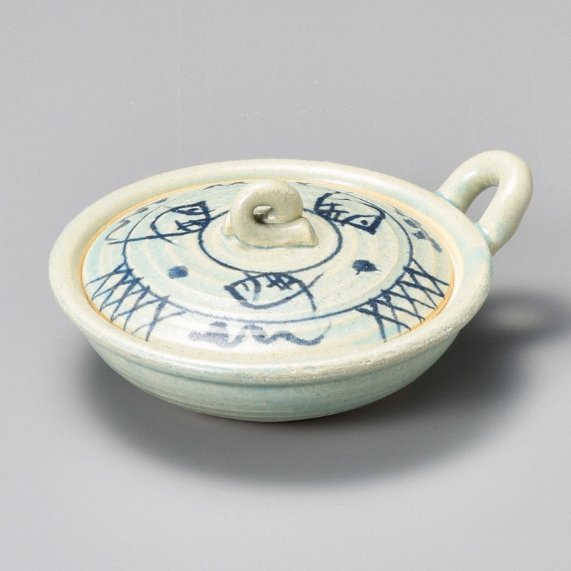 金正陶器 青磁魚紋目玉焼き器 1個(ご注文単位1個)【直送品】